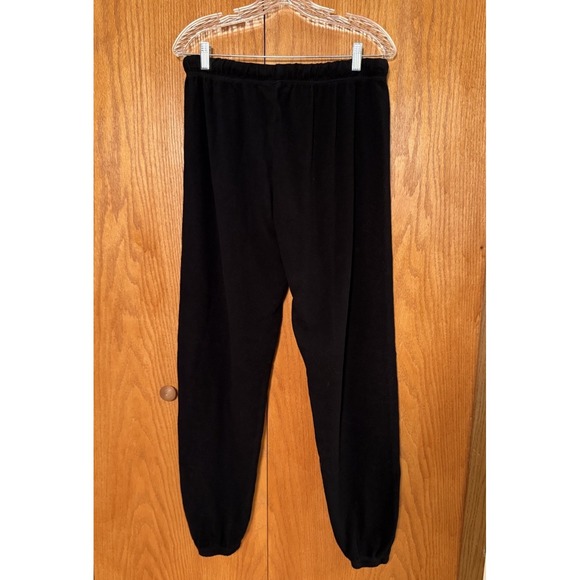 Michael Lauren Wm ALBATROSS SWEATPANT Sz L Terry Black Neon Pink 100% Cotton NWT - Picture 14 of 14